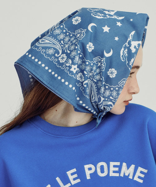 MOON CAT BANDANA - 3 COLORS BLUE