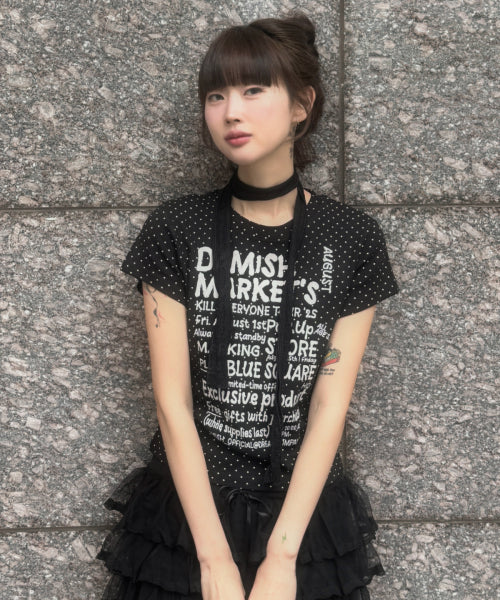 DOT GRAPHIC T-SHIRT - 2 COLORS BLACK
