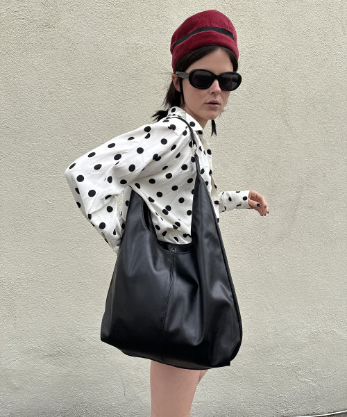 MEDIUM SLASH HOBO BAG (SILVER) - 3 COLORS BLACK
