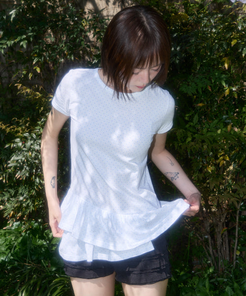 FRILL LAYERED DOT F25QB128 - 2 COLORS WHITE