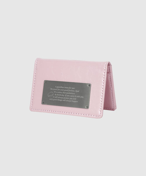 보네르 탄생석 각인 명함 카드지갑-3COLOR - 5 COLORS PINK