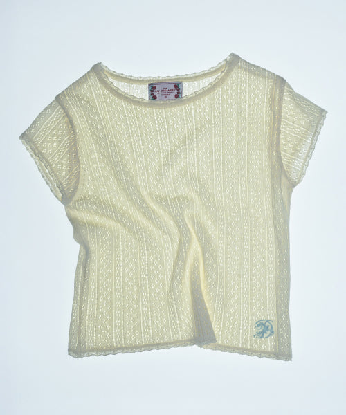 EYELET KNIT TEE BABY - 4 COLORS BUTTER