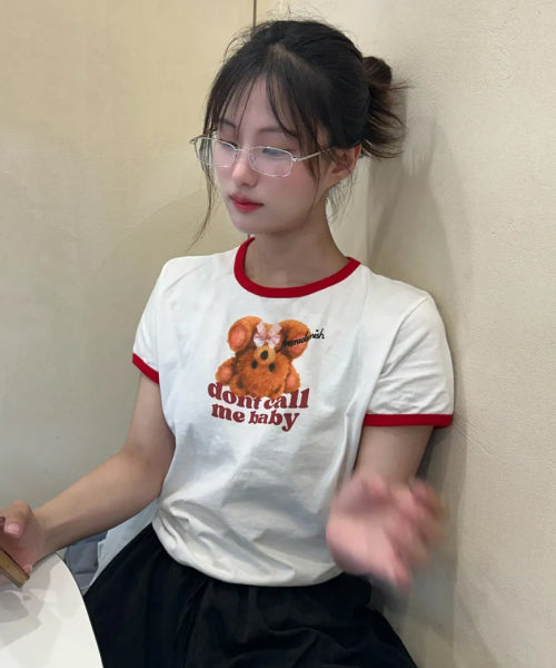 RINGER T-SHIRT - 3 COLORS RED