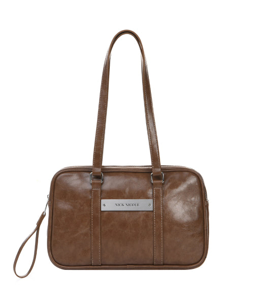 CRYSTAL LEATHER BOSTON BAG #徐睿知同款! - 5 COLORS CAMEL