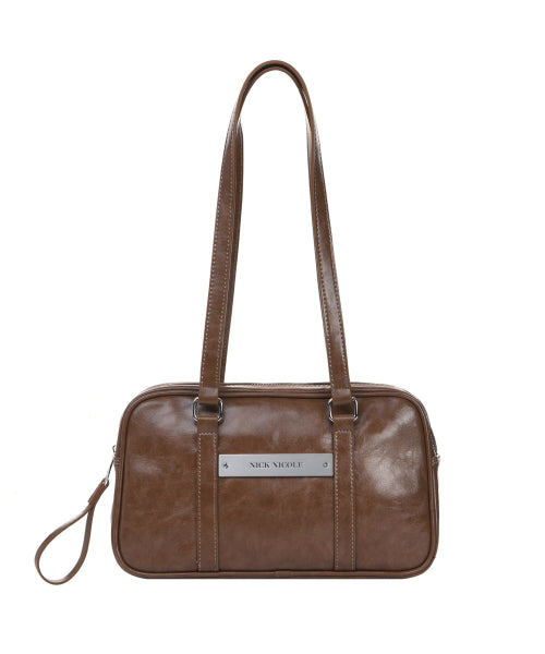 CRYSTAL LEATHER MINI BOSTON BAG #徐睿知同款! - 4 COLORS CAMEL