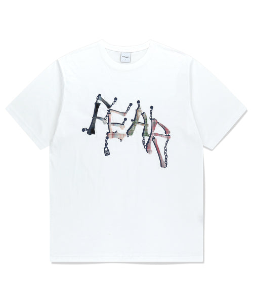 BONES N CHAIN TEE WHITE