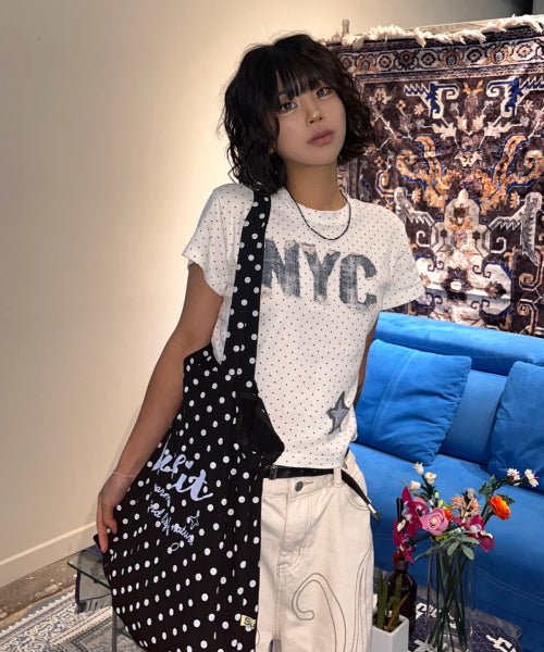 GRAPHIC DOT T-SHIRT - 2 COLORS IVORY