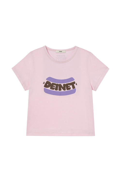 DEINET HOT DOG GRAPHICS T SHIRTS - 3 COLORS PINK