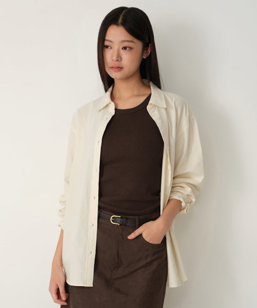 WOMENS RELAXED OXFORD SHIRT #韓韶禧同款! - 5 COLORS AS SHOWN