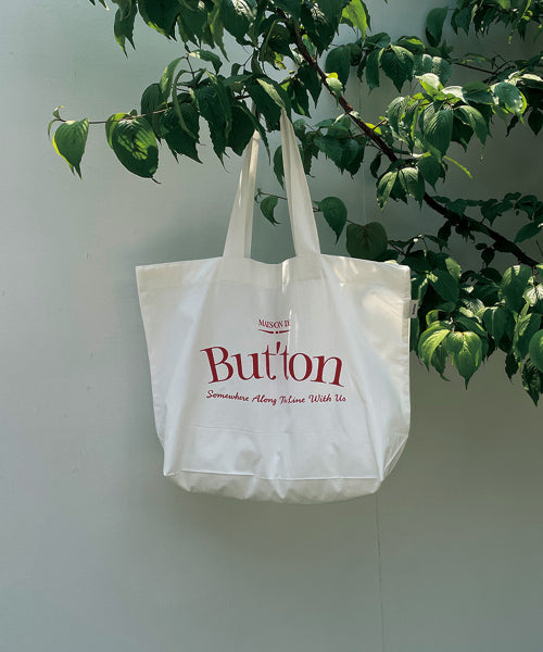 BUTTON LOGO ECO BAG - 2 COLORS RED