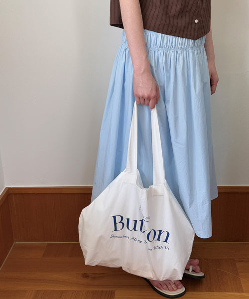 BUTTON LOGO ECO BAG - 2 COLORS BLUE