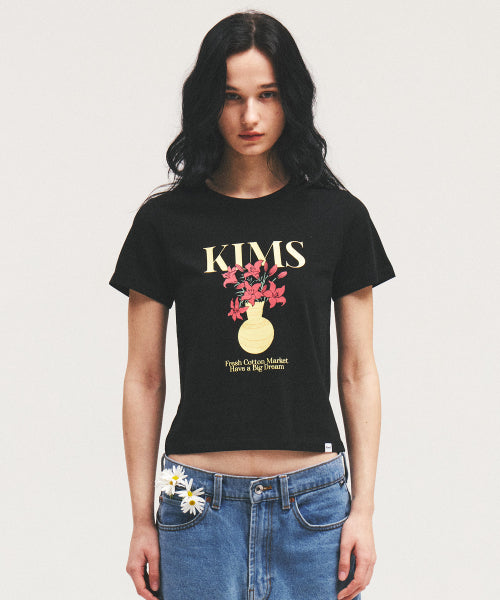 VASE CARTOON TEE - 2 COLORS BLACK