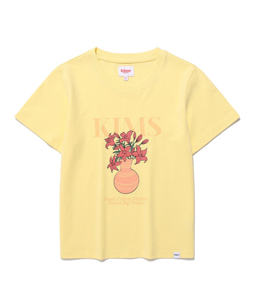 VASE CARTOON TEE - 2 COLORS YELLOW