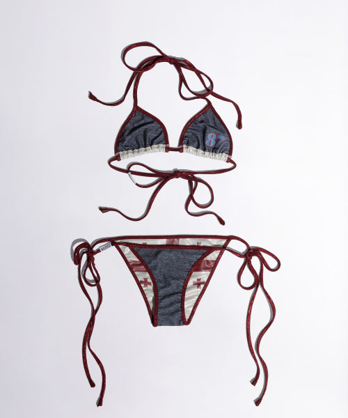 PATROL REVERSIBLE BIKINI BOTTOM - 2 COLORS MELANGE GREY