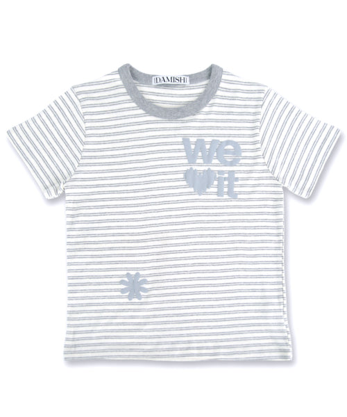 LOVE STRIPE T-SHIRT - 3 COLORS GREY