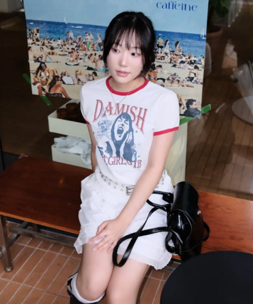 RINGER T-SHIRT - 3 COLORS RED