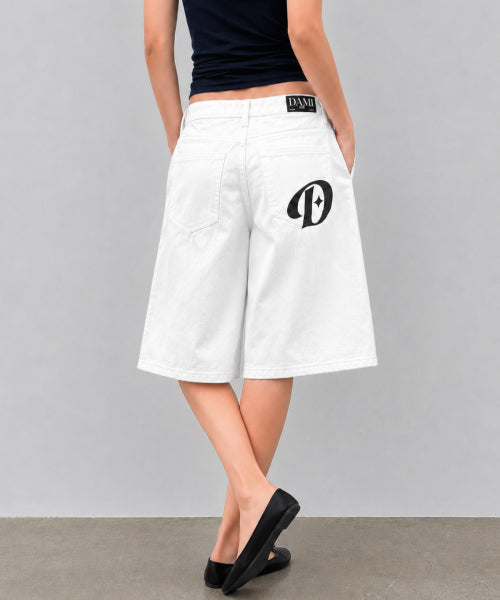 POCKET LOGO SHORTS - 2 COLORS IVORY