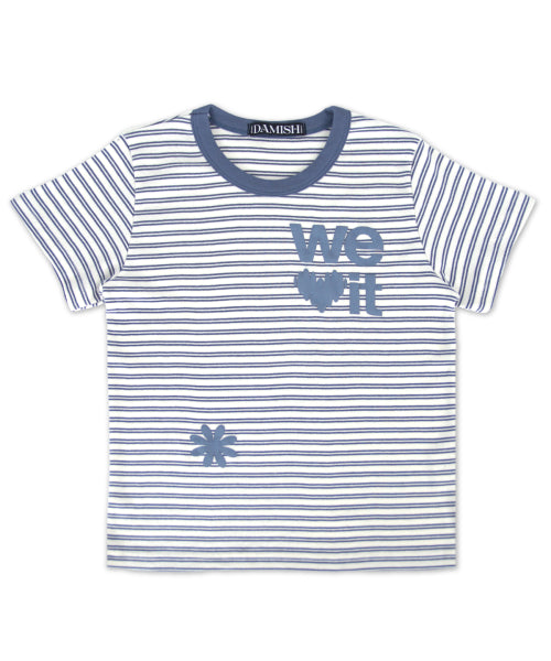 LOVE STRIPE T-SHIRT - 3 COLORS BLUE