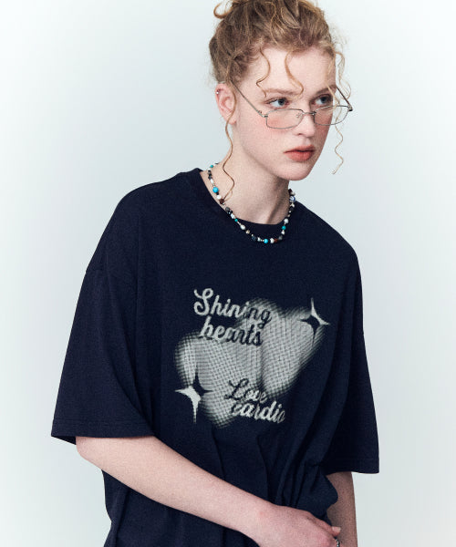 HEART SHORT SLEEVE TEE NAVY