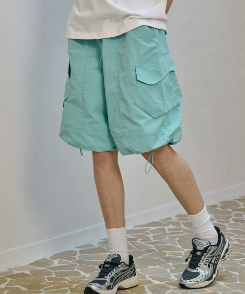 BERMUDA CARGO NYLON PANTS - 3 COLORS MINT
