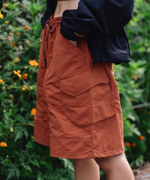 BERMUDA CARGO NYLON PANTS - 3 COLORS AS SHOWN