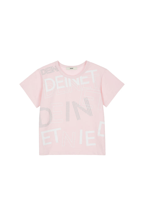 DEINET MIXED LOGO T SHIRTS - 3 COLORS PINK