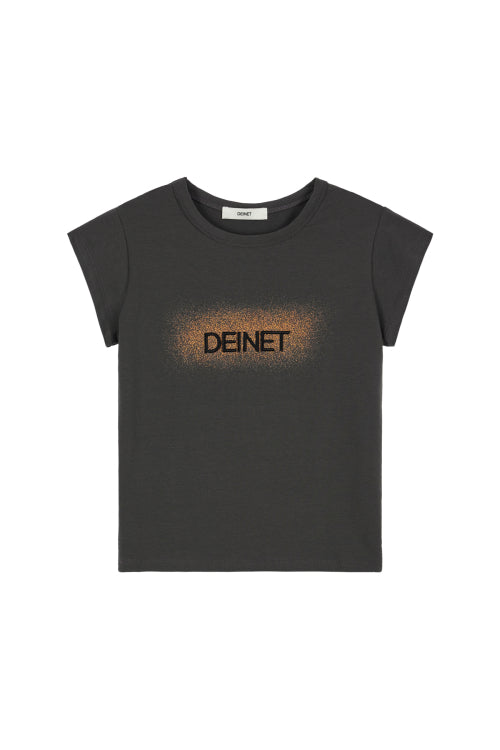 DEINET SPRAY LOGO T SHIRTS - 5 COLORS CHARCOAL