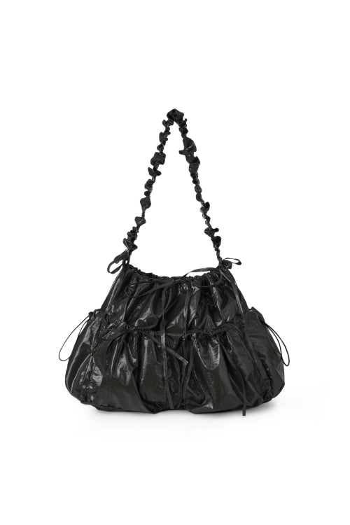DEINET COATING SHIRRING BAG - 4 COLORS BLACK