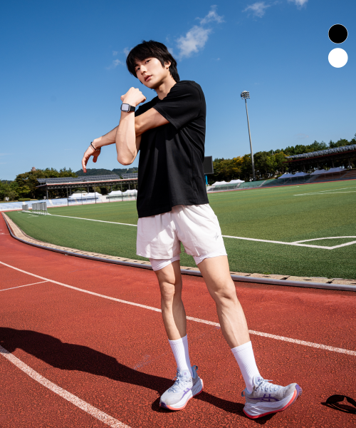 SPORTS RACING 2IN1 RUNNING SHORTS - 2 COLORS BLACK