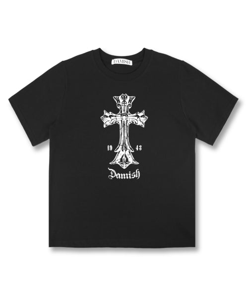 TEE CROSS GRAPHIC T-SHIRT - 2 COLORS BLACK