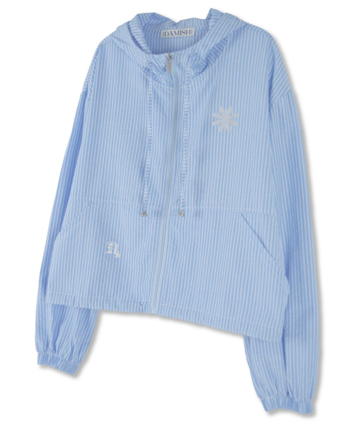 TEE STRIPE HOODIE - 2 COLORS BLUE