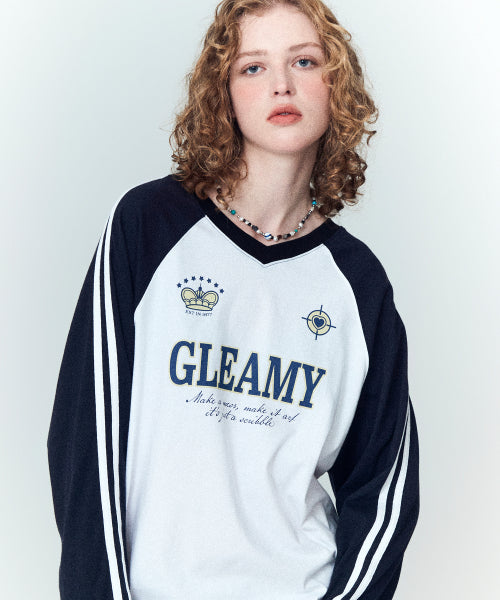 V-NECK LONG SLEEVE - 2 COLORS WHITE