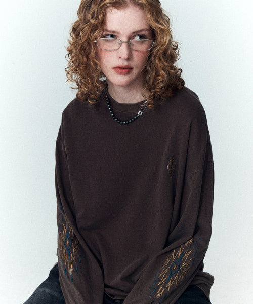 STAR PIGMENT LONG SLEEVE - 2 COLORS BROWN