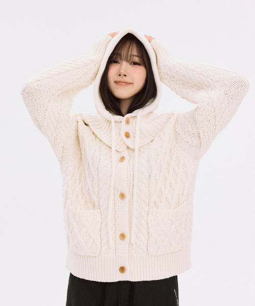 KNIT BALACLAVA #GISELLE同款! - 2 COLORS CREAM