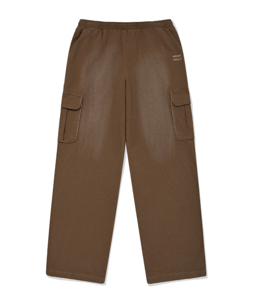 JERSEY DENIM WASHED CARGO PANTS #GISELLE同款! - 3 COLORS BROWN