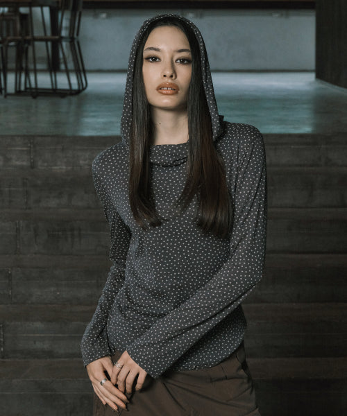 STUD HOODIE CHARCOAL - 2 COLORS