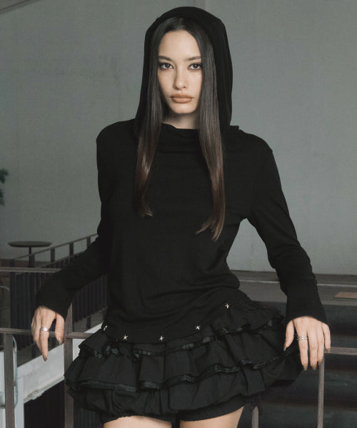 STUD HOODIE CHARCOAL - 2 COLORS
