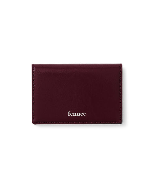 CRINKLE SOFT CARD CASE DEEP CHERRY AS SHOWN