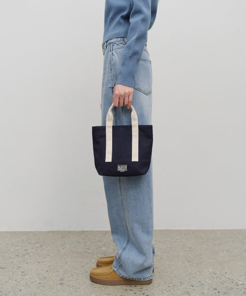 CLASSIC LOGO CANVAS TOTE BAG - 2 COLORS NAVY