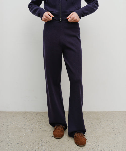 W CLASSIC LOGO KNIT PANTS - 4 COLORS NAVY
