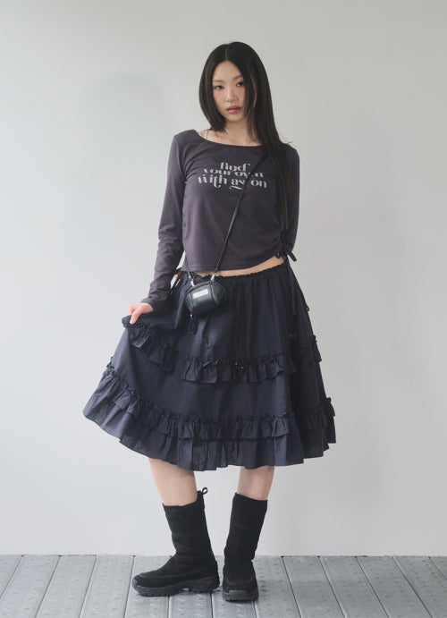 CHECK KANGKANG MIDI SKIRT - 2 COLORS