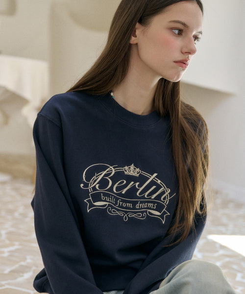 EMBROIDERY SWEATSHIRT - 4 COLORS NAVY