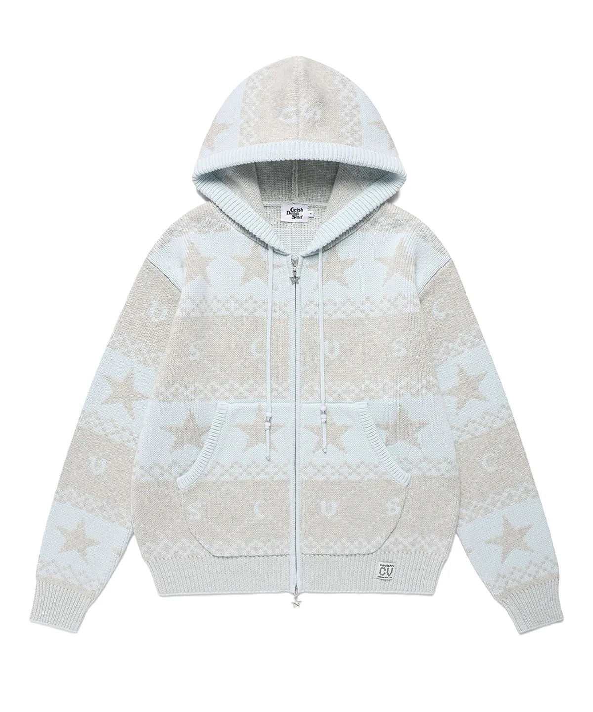 NORDIC KNIT ZIP UP HOODIE  - 2 colors #EUNBI/RYO同款!
