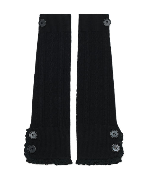 BUTTON CABLE KNIT - 4 COLORS BLACK