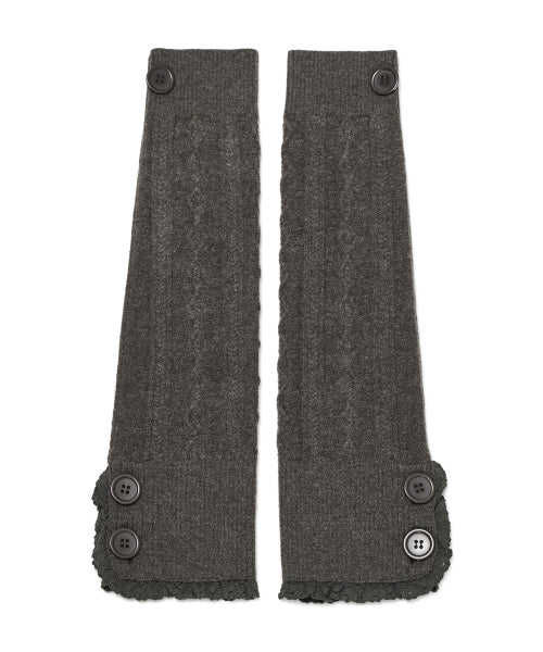BUTTON CABLE KNIT - 4 COLORS BROWN
