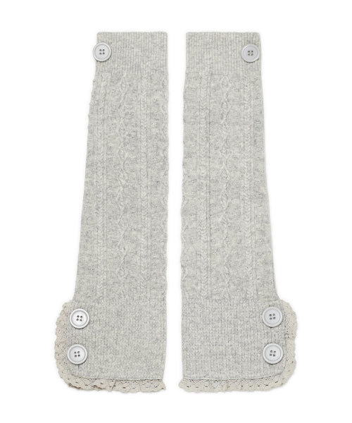 BUTTON CABLE KNIT - 4 COLORS GREY