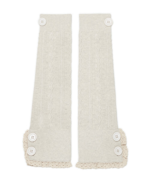BUTTON CABLE KNIT - 4 COLORS IVORY