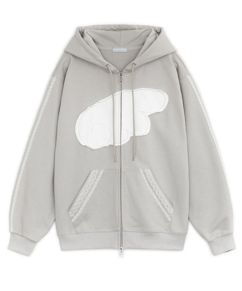 HOOD ZIP-UP - 2 COLORS GREY