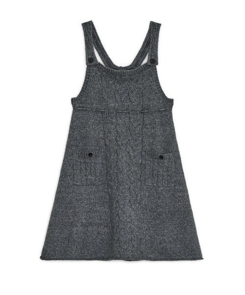 STRAP KNIT DRESS - 2 COLORS CHARCOAL