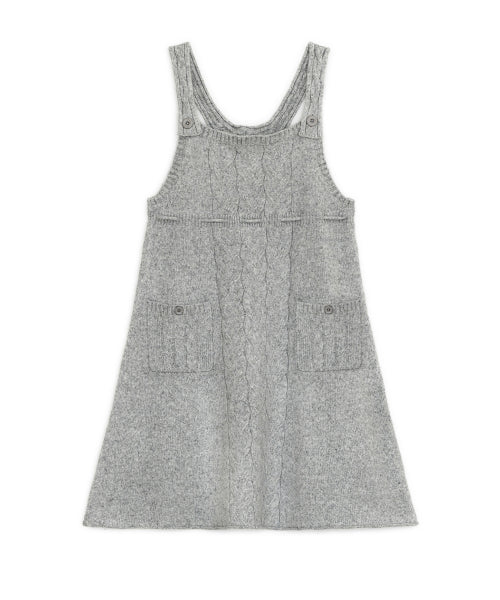 STRAP KNIT DRESS - 2 COLORS GREY